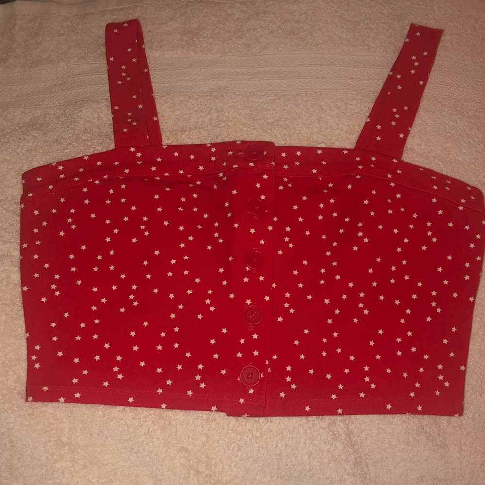 Red crop top